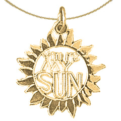 Sterling Silver Saying Pendant (Rhodium or Yellow Gold-plated)