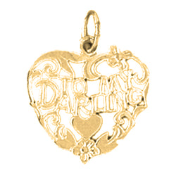 Yellow Gold-plated Silver Saying Pendant