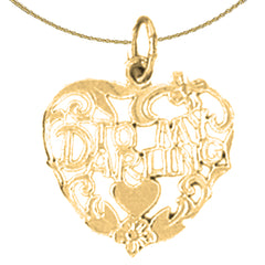 Sterling Silver Saying Pendant (Rhodium or Yellow Gold-plated)
