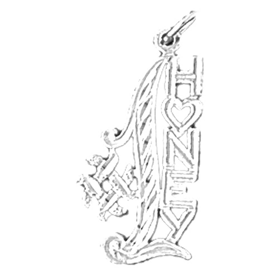 Sterling Silver Saying Pendant