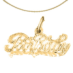 Sterling Silver Saying Pendant (Rhodium or Yellow Gold-plated)