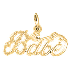 Yellow Gold-plated Silver Saying Pendant