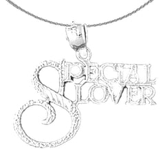 Sterling Silver Saying Pendant (Rhodium or Yellow Gold-plated)