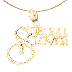 Sterling Silver Saying Pendant (Rhodium or Yellow Gold-plated)