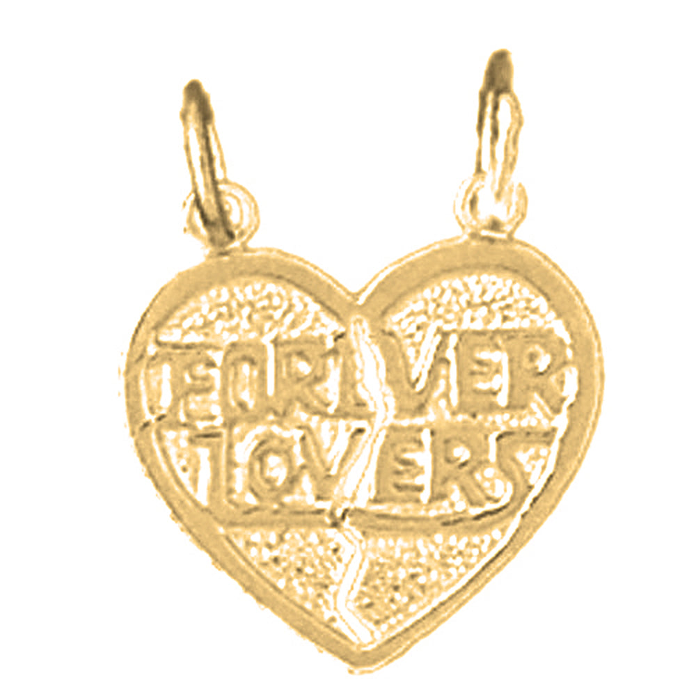 Yellow Gold-plated Silver Saying Pendant