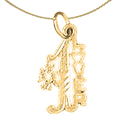 Anhänger mit Spruch aus Sterlingsilber (rhodiniert oder gelbvergoldet)