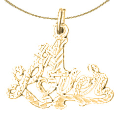 Anhänger mit Spruch aus Sterlingsilber (rhodiniert oder gelbvergoldet)