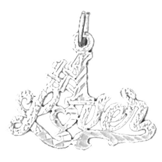 Sterling Silver Saying Pendant