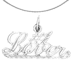 Sterling Silver Saying Pendant (Rhodium or Yellow Gold-plated)