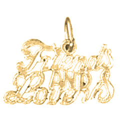 Yellow Gold-plated Silver Saying Pendant