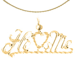 Sterling Silver Saying Pendant (Rhodium or Yellow Gold-plated)