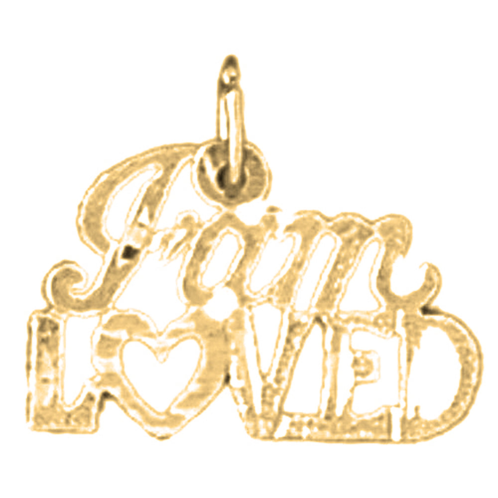 Yellow Gold-plated Silver Saying Pendant