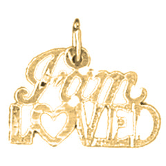 Yellow Gold-plated Silver Saying Pendant