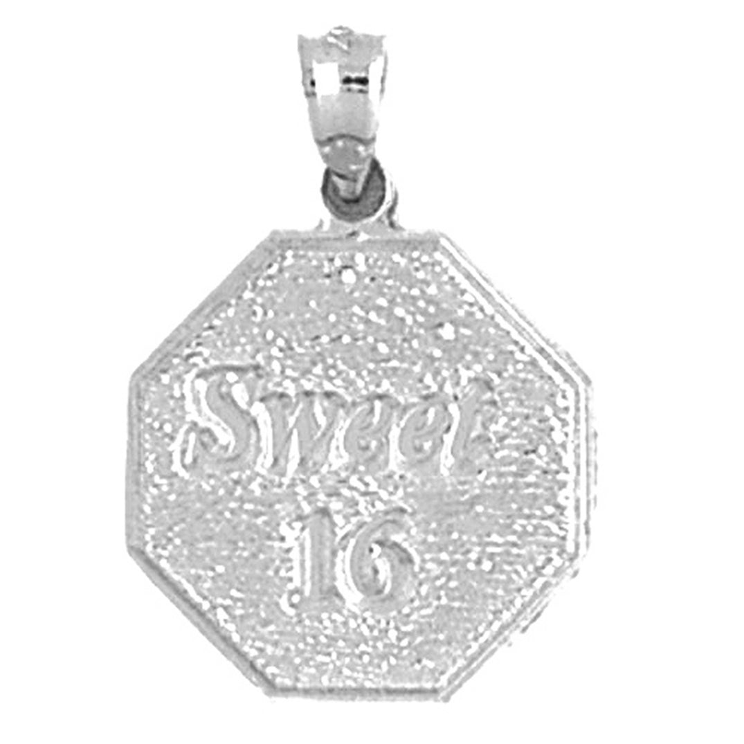 Sterling Silver Sweet 16 Pendant