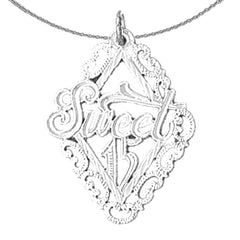 Anhänger „Sweet 15“ aus Sterlingsilber (rhodiniert oder gelbvergoldet)