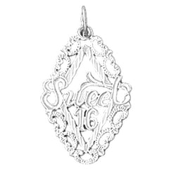 Sterling Silver Sweet 16 Pendant