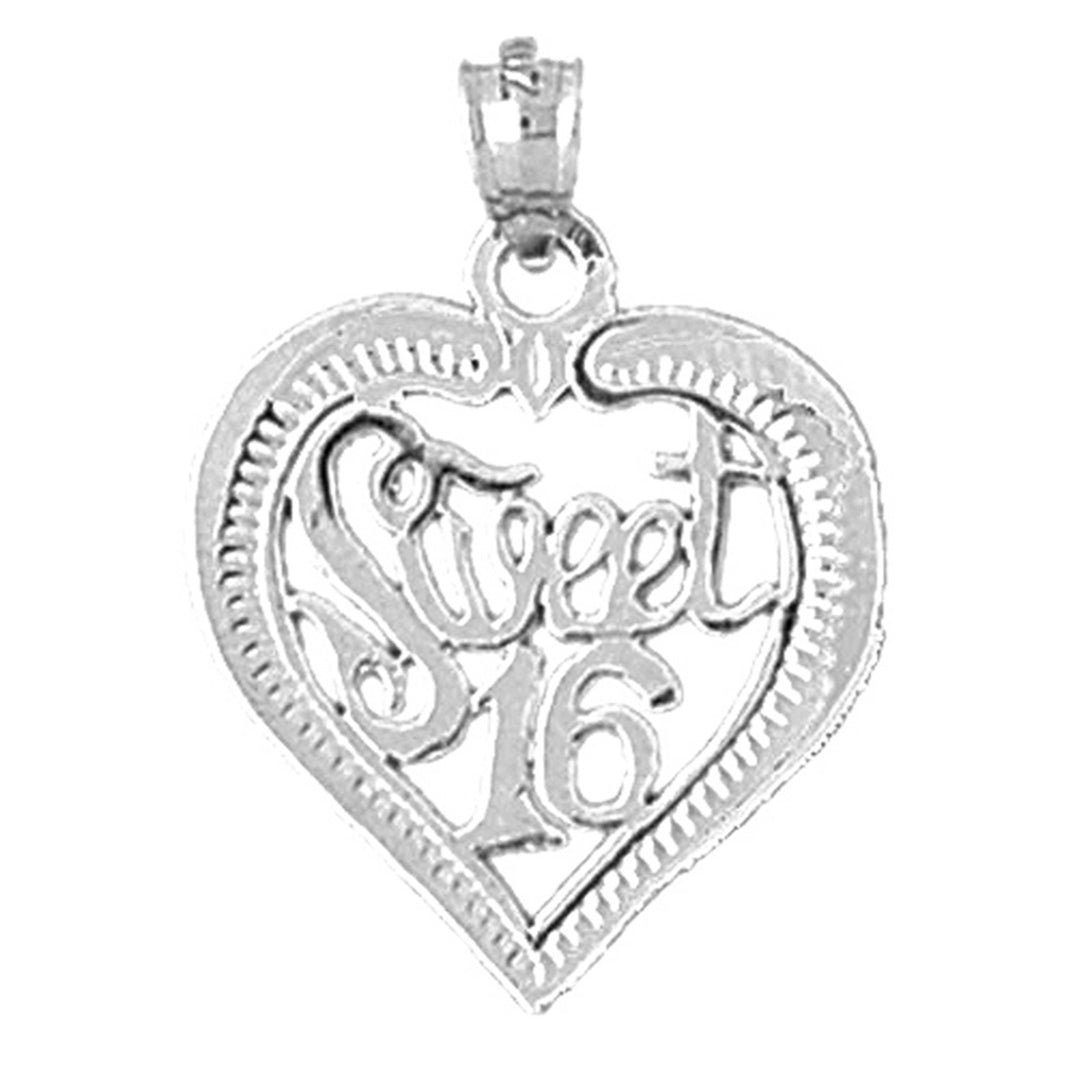 Sterling Silver Sweet 16 Pendant