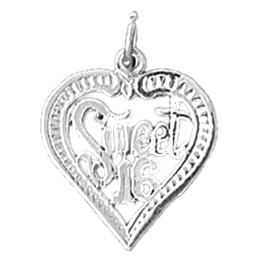 Sterling Silver Sweet 16 Pendant