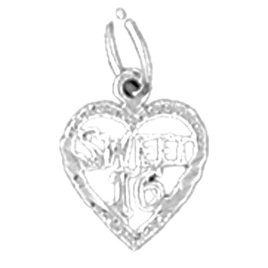 Sterling Silver Sweet 16 Pendant