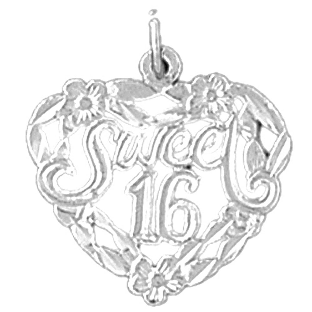 Sterling Silver Sweet 16 Pendant