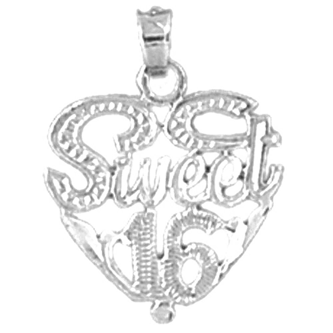 Sterling Silver Sweet 16 Pendant