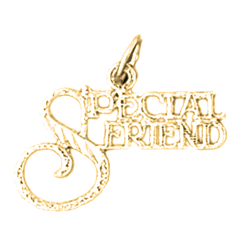 Yellow Gold-plated Silver Special Friend Pendant