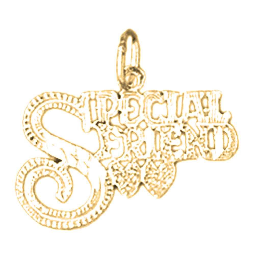 Yellow Gold-plated Silver Special Friend Pendant