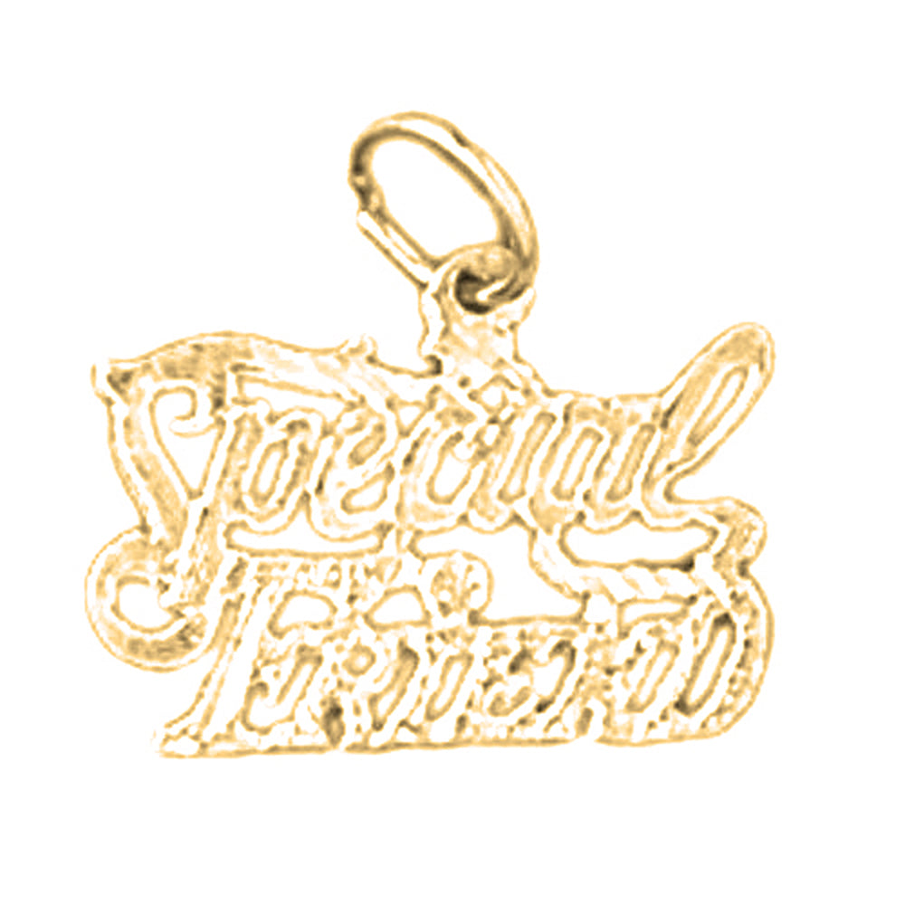 Yellow Gold-plated Silver Special Friend Pendant