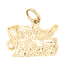 Yellow Gold-plated Silver Special Friend Pendant