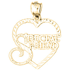 Yellow Gold-plated Silver Special Friend Pendant