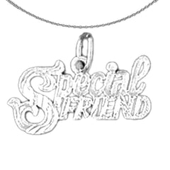 Anhänger „Special Friend“ aus Sterlingsilber (rhodiniert oder gelbvergoldet)