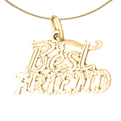 Best-Friends-Anhänger aus Sterlingsilber (rhodiniert oder gelbvergoldet)