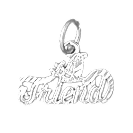 Sterling Silver #1 Friend Pendant