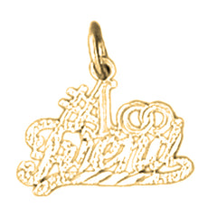 Yellow Gold-plated Silver #1 Friend Pendant