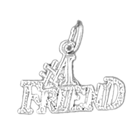 Sterling Silver #1 Friend Pendant