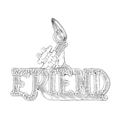 Sterling Silver #1 Friend Pendant
