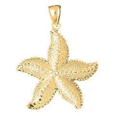 Yellow Gold-plated Silver Starfish Pendant
