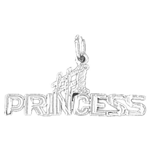 Sterling Silver #1 Princess Pendant