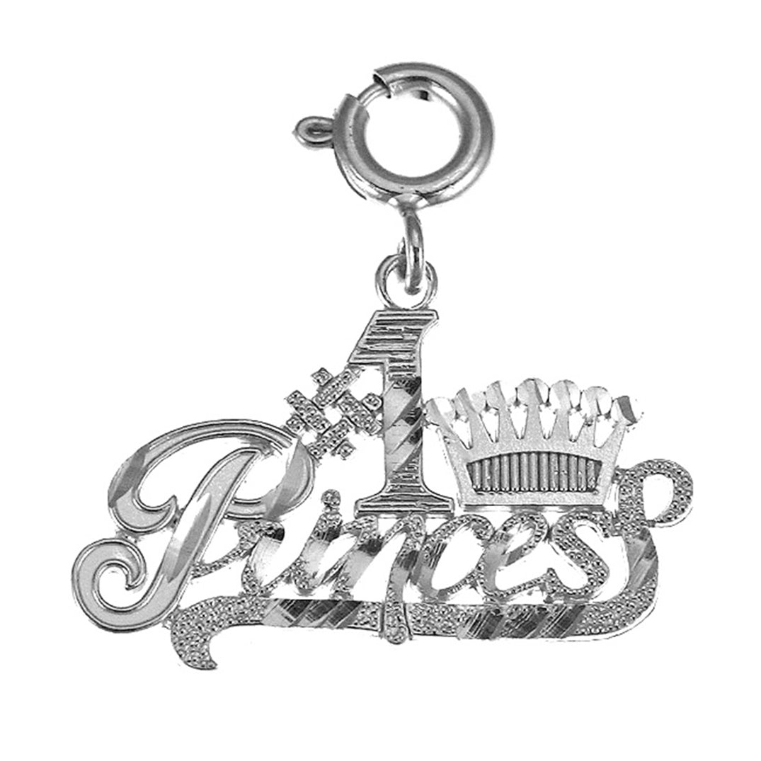 Sterling Silver #1 Princess Pendant