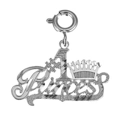 Sterling Silver #1 Princess Pendant