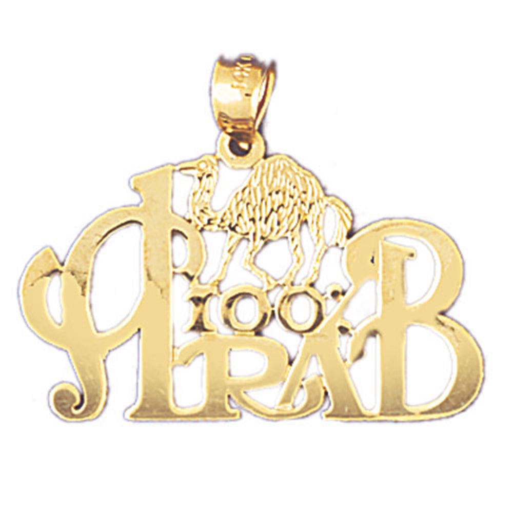 Yellow Gold-plated Silver 100% Arab Pendant