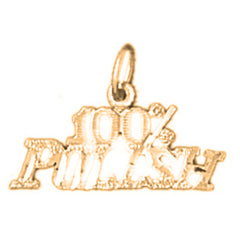 Yellow Gold-plated Silver 100% Polish Pendant