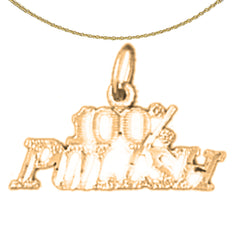 Anhänger aus 100 % polnischem Sterlingsilber (rhodiniert oder gelbvergoldet)