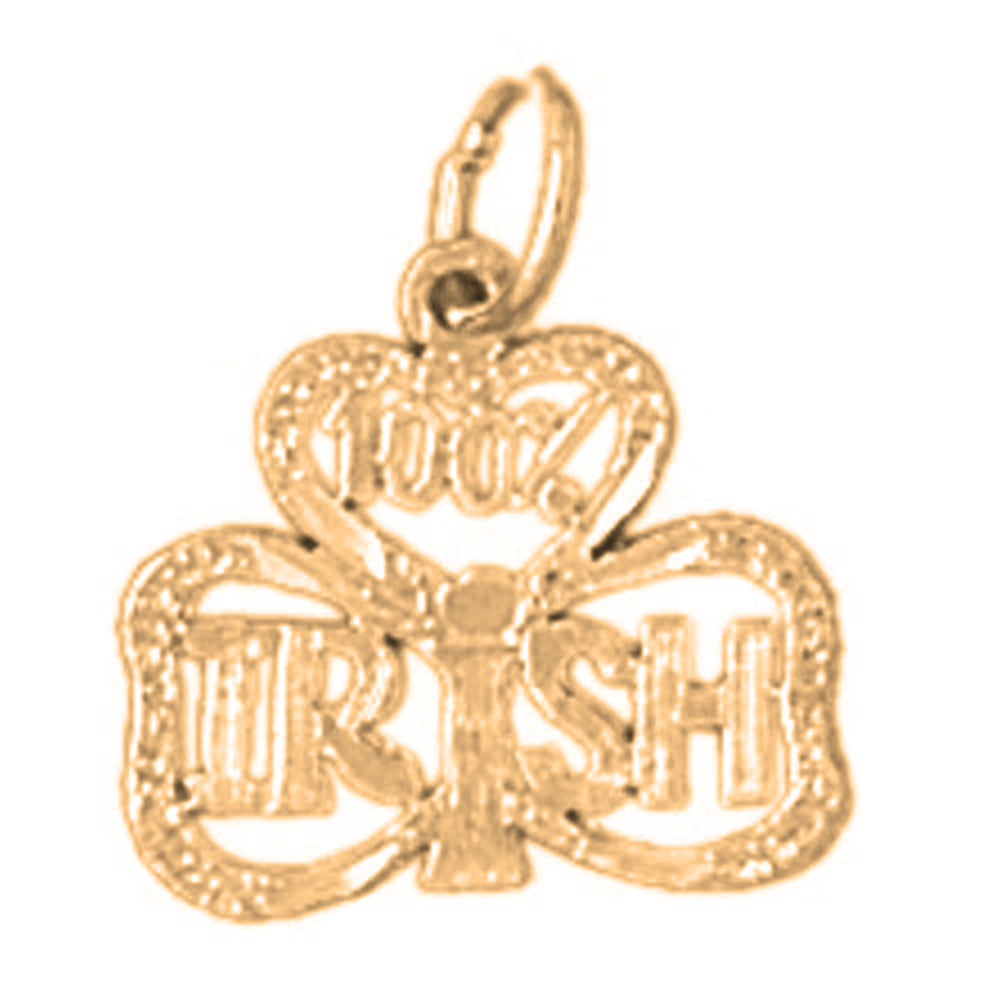 Yellow Gold-plated Silver 100% Irish Pendant