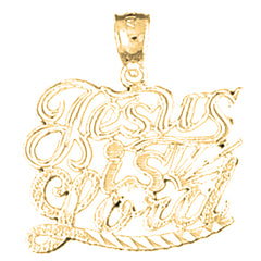 Yellow Gold-plated Silver Saying Pendant
