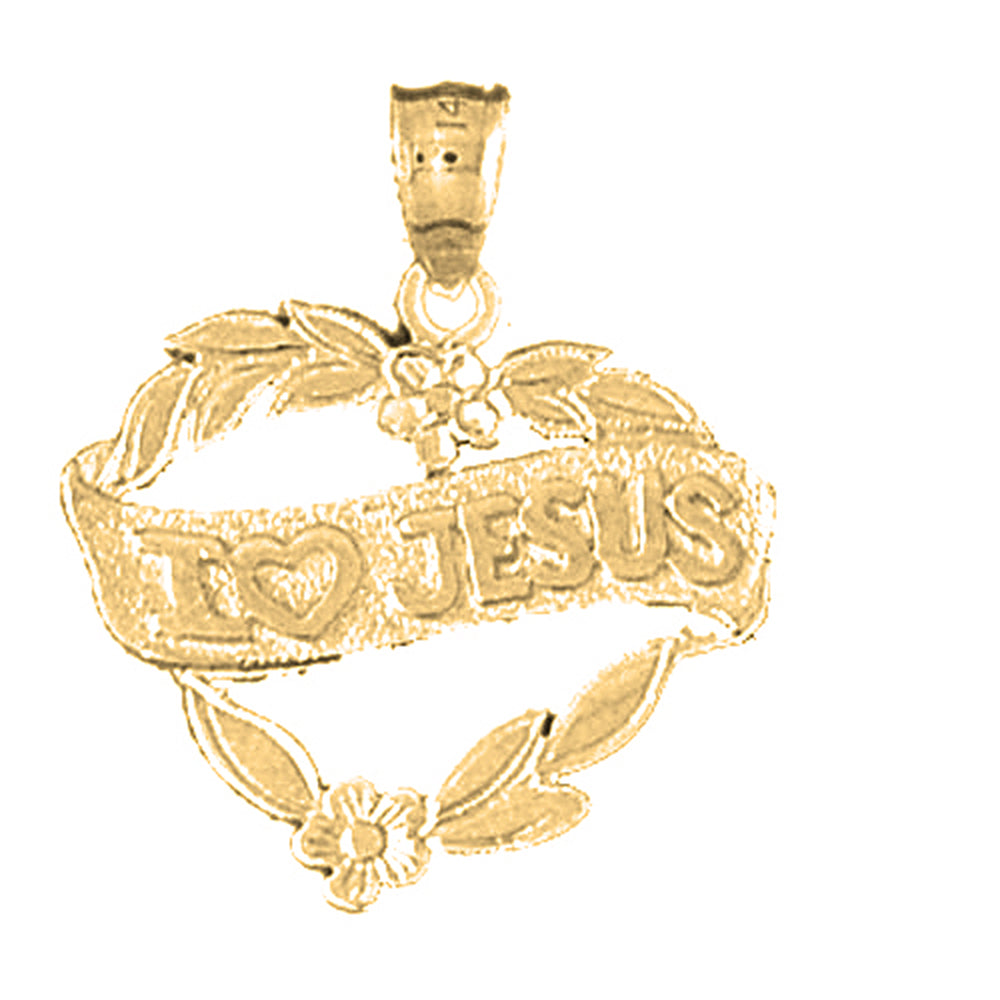 Yellow Gold-plated Silver Saying Pendant