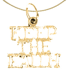 Sterling Silver Saying Pendant (Rhodium or Yellow Gold-plated)