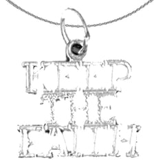 Sterling Silver Saying Pendant (Rhodium or Yellow Gold-plated)