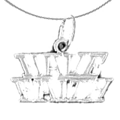 Sterling Silver Saying Pendant (Rhodium or Yellow Gold-plated)