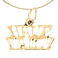 Sterling Silver Saying Pendant (Rhodium or Yellow Gold-plated)